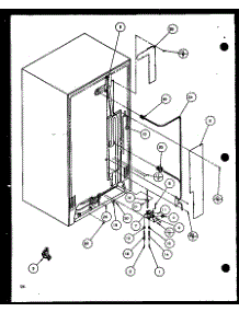 Cabinet Back (Scd22j / P1116101w) (Scd22j / P1116102w) parts for Amana Side-By-Side Refrigerator SCD19J-P1116701W from AppliancePartsPros.com