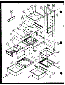 Refrigerator Shelving And Drawers (Scd25j / P1116301w) (Scd25j / P1116302w) (Scd25jb / P1116303w) (Scd25jb / P1116304w) parts for Amana Side-By-Side Refrigerator SCD19J-P1116701W from AppliancePartsPros.com