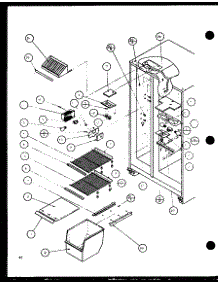 Freezer Shelving And Refrigerator Light (Scd22j / P7870121w) (Scd22j / P1104021w) (Scd22j / P1104022w) parts for Amana Side-By-Side Refrigerator SCD19J-P7804506W from AppliancePartsPros.com