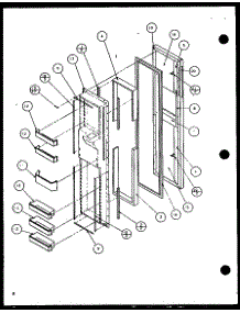 Freezer Door (Scd19j / P7804506w) (Scd19j / P7804508w) parts for Amana Side-By-Side Refrigerator SCD22J-P1104021W from AppliancePartsPros.com