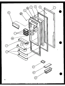 Refrigerator Door (Scd19j / P7804506w) (Scd19j / P7804508w) parts for Amana Side-By-Side Refrigerator SCD22J-P1104021W from AppliancePartsPros.com
