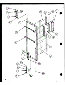 Refrigerator Door (Scd19j / P1116701w) parts for Amana Side-By-Side Refrigerator SCD22J-P1116101W from AppliancePartsPros.com