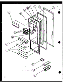 Refrigerator Door (Scd19j / P1116701w) parts for Amana Side-By-Side Refrigerator SCD22J-P1116101W from AppliancePartsPros.com