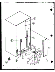 Cabinet Back (Scd19j / P1116701w) parts for Amana Side-By-Side Refrigerator SCD22J-P1116101W from AppliancePartsPros.com