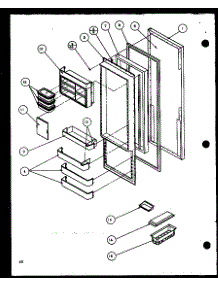 Refrigerator Door (Scd22j / P1116101w) (Scd22j / P1116102w) parts for Amana Side-By-Side Refrigerator SCD22J-P1116101W from AppliancePartsPros.com