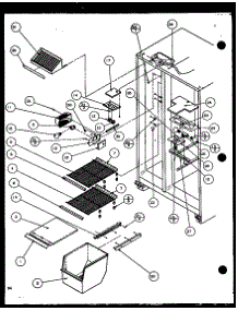 Freezer Shelving And Refrigerator Light (Scd25jp / P1116305w) (Scd25jp / P1116306w) parts for Amana Side-By-Side Refrigerator SCD22J-P1116102W from AppliancePartsPros.com