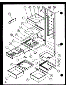 Refrigerator Shelving And Drawers (Scd22j / P7870121w) (Scd22j / P1104021w) (Scd22j / P1104022w) parts for Amana Side-By-Side Refrigerator SCD22J-P7870121W from AppliancePartsPros.com