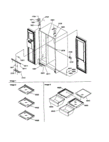 Lights And Hinges parts for Amana Side-By-Side Refrigerator SCD23VBL-P1315305WL from AppliancePartsPros.com