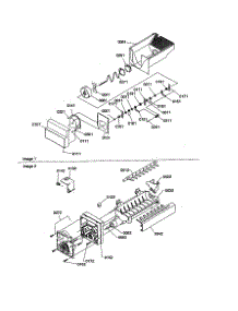 Ice Bucket Auger / Ice Maker parts for Amana Side-By-Side Refrigerator SCD23VBL-P1315305WL from AppliancePartsPros.com