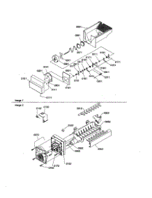 Ice Bucket Auger / Ice Maker parts for Amana Side-By-Side Refrigerator SCD23VW-P1315303WW from AppliancePartsPros.com