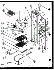 Freezer Shelving And Refrigerator Light (Scd25j / P1104014w) (Scd25jb / P1104016w) (Scd25jp / P1104018w) parts for Amana Side-By-Side Refrigerator SCD25J-P1104013W from AppliancePartsPros.com