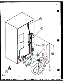 Cabinet Back (Scd25j / P1104014w) (Scd25jb / P1104016w) (Scd25jp / P1104018w) parts for Amana Side-By-Side Refrigerator SCD25J-P1104013W from AppliancePartsPros.com