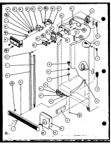 Refrigerator / Freezer Controls And Cabinet Parts (Scd25j / P1104014w) (Scd25jb / P1104016w) (Scd25jp / P1104018w) parts for Amana Side-By-Side Refrigerator SCD25J-P1104014W from AppliancePartsPros.com