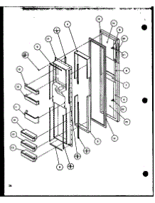 Freezer Door (Scd22j / P1116101w) (Scd22j / P1116102w) parts for Amana Side-By-Side Refrigerator SCD25J-P1116302W from AppliancePartsPros.com