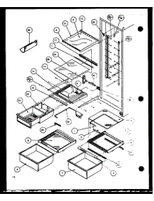 Refrigerator Shelving And Drawers (Scd25j / P7870115w) (Scd25jb / P7870116w) (Scd25jp / P7870117w) parts for Amana Side-By-Side Refrigerator SCD25J-P7870115W from AppliancePartsPros.com