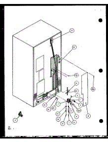Cabinet Back (Scd25j / P7870115w) (Scd25jb / P7870116w) (Scd25jp / P7870117w) parts for Amana Side-By-Side Refrigerator SCD25J-P7870115W from AppliancePartsPros.com
