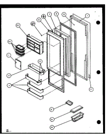Refrigerator Door (Scd25j / P1104013w) (Scd25jb / P1104015w) (Scd25jp / P1104017w) parts for Amana Side-By-Side Refrigerator SCD25JB-P1104016W from AppliancePartsPros.com