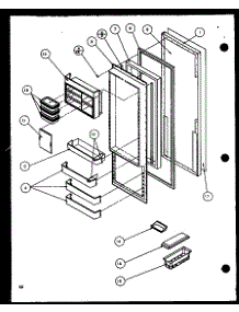 Refrigerator Door (Scd25jp / P1116305w) (Scd25jp / P1116306w) parts for Amana Side-By-Side Refrigerator SCD25JB-P1116303W from AppliancePartsPros.com