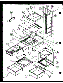 Refrigerator Shelving And Drawers (Scd25jp / P1116305w) (Scd25jp / P1116306w) parts for Amana Side-By-Side Refrigerator SCD25JB-P1116303W from AppliancePartsPros.com