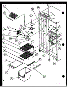 Freezer Shelving And Refrigerator Light (Scd19j / P1116701w) parts for Amana Side-By-Side Refrigerator SCD25JB-P1116304W from AppliancePartsPros.com