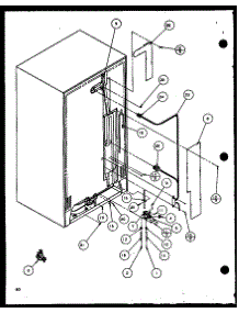 Cabinet Back (Scd25j / P1116301w) (Scd25j / P1116302w) (Scd25jb / P1116303w) (Scd25jb / P1116304w) parts for Amana Side-By-Side Refrigerator SCD25JB-P1116304W from AppliancePartsPros.com