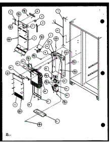 Evaporator And Air Handling (Scd25j / P1104013w) (Scd25jb / P1104015w) (Scd25jp / P1104017w) parts for Amana Side-By-Side Refrigerator SCD25JP-P1104017W from AppliancePartsPros.com