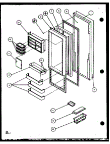 Refrigerator Door (Scd25j / P1104014w) (Scd25jb / P1104016w) (Scd25jp / P1104018w) parts for Amana Side-By-Side Refrigerator SCD25JP-P1104017W from AppliancePartsPros.com