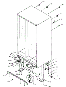 Drain And Rollers parts for Amana Side-By-Side Refrigerator SCD25N2W-P1181319WW from AppliancePartsPros.com