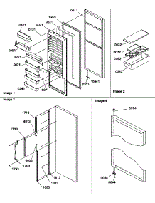 Refrigerator Door And Accessories parts for Amana Side-By-Side Refrigerator SCD25TL-P1190426WL from AppliancePartsPros.com