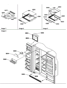 Shelf, Crisper Assemblies And Toe Grille parts for Amana Side-By-Side Refrigerator SCD25TL-P1190426WL from AppliancePartsPros.com