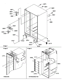 Cabinet Parts parts for Amana Side-By-Side Refrigerator SCD25TL-P1190426WL from AppliancePartsPros.com