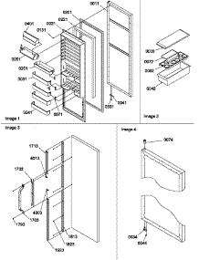 Ref Door And Accessories parts for Amana Side-By-Side Refrigerator SCD25TW-P1190422WW from AppliancePartsPros.com
