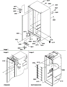 Cabinet Parts parts for Amana Side-By-Side Refrigerator SCD25TW-P1190422WW from AppliancePartsPros.com