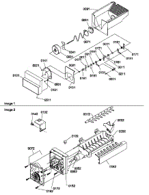 Ice Bucket Auger And Ice Maker Parts parts for Amana Side-By-Side Refrigerator SCD25TW-P1190422WW from AppliancePartsPros.com