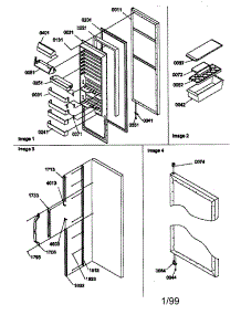 Refrigerator Door And Accessories parts for Amana Side-By-Side Refrigerator SCD25TW-P1190426WW from AppliancePartsPros.com