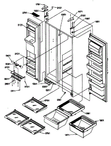 Ref / Frz Shelves / Lights / Hinges parts for Amana Side-By-Side Refrigerator SCD25TW-P1190426WW from AppliancePartsPros.com