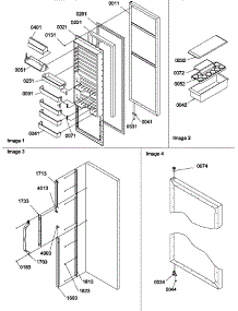 Refrigerator Door And Accessories parts for Amana Side-By-Side Refrigerator SCD25TW-P1303516WW from AppliancePartsPros.com