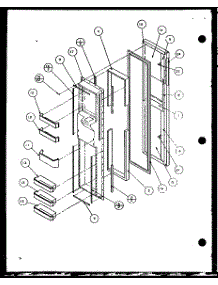 Freezer Door (Scde25j / P7870104w) parts for Amana Side-By-Side Refrigerator SCDE25J-P7870104W from AppliancePartsPros.com
