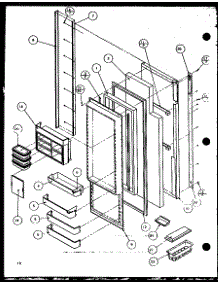 Refrigerator Door (Scde25j / P7870104w) parts for Amana Side-By-Side Refrigerator SCDE25J-P7870104W from AppliancePartsPros.com