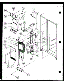 Evaporator And Air Handling (Scde25j / P7870104w) parts for Amana Side-By-Side Refrigerator SCDE25J-P7870104W from AppliancePartsPros.com