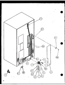 Cabinet Back (Scde25j / P7870104w) parts for Amana Side-By-Side Refrigerator SCDE25J-P7870104W from AppliancePartsPros.com
