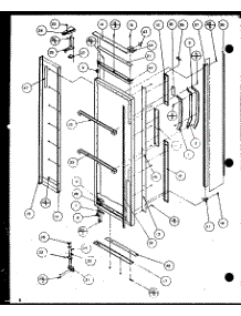 Refrigerator Door parts for Amana Side-By-Side Refrigerator SCDT20H-P7836028W from AppliancePartsPros.com