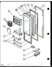 Refrigerator Door (Scdt22h / P7836011w) (Scdt25h / P7836001w) parts for Amana Side-By-Side Refrigerator SCDT22H-P7836011W from AppliancePartsPros.com