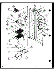 Freezer Shelving And Refrigerator Light (Scdt22h / P7836011w) (Scdt25h / P7836001w) parts for Amana Side-By-Side Refrigerator SCDT22H-P7836011W from AppliancePartsPros.com