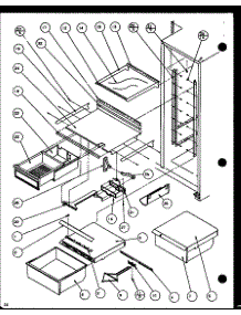 Refrigerator Shelving And Drawers (Scd19h / P7804503w) parts for Amana Side-By-Side Refrigerator SCDT25H-P7836001W from AppliancePartsPros.com