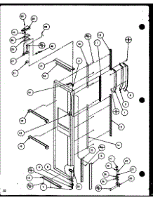 Freezer Door (Scdt22h / P7836011w) (Scdt25h / P7836001w) parts for Amana Side-By-Side Refrigerator SCDT25H-P7836001W from AppliancePartsPros.com