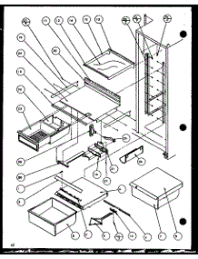 Refrigerator Shelving And Drawers (Scdt22h / P7836011w) (Scdt25h / P7836001w) parts for Amana Side-By-Side Refrigerator SCDT25H-P7836001W from AppliancePartsPros.com