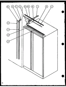 B17 Trim Kit Assembly (Sdb20h / P7836031w) parts for Amana Side-By-Side Refrigerator SCTI20H-P7836030W from AppliancePartsPros.com