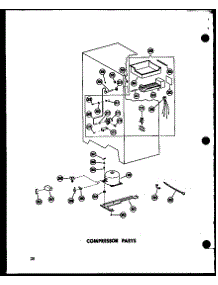 Compressor Parts parts for Amana Side-By-Side Refrigerator SD19A-C-P60350-7WC from AppliancePartsPros.com