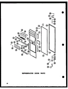 Refrigerator Door Parts parts for Amana Side-By-Side Refrigerator SD19G-1-AG-P60201-29WG from AppliancePartsPros.com